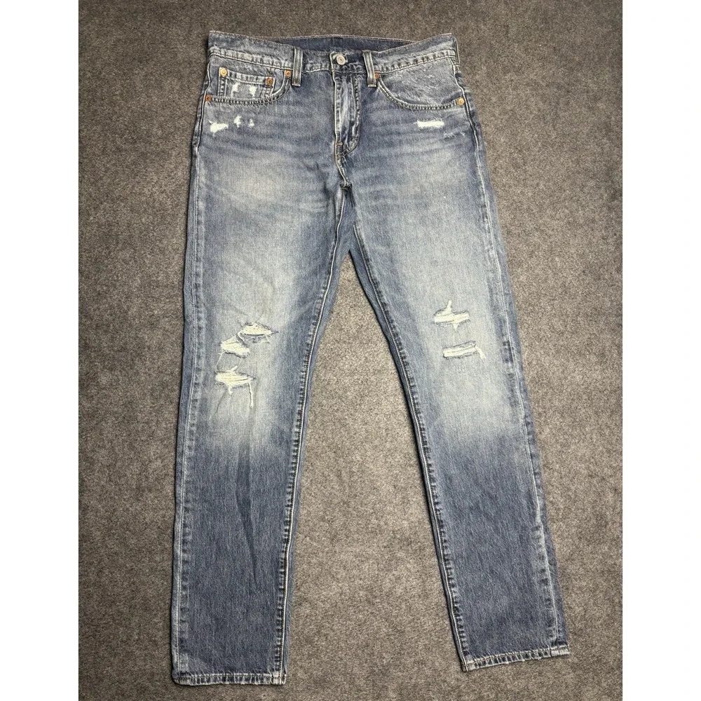 Levi's Premium 512 Big E Slim Taper Distressed Jeans Men 31x32